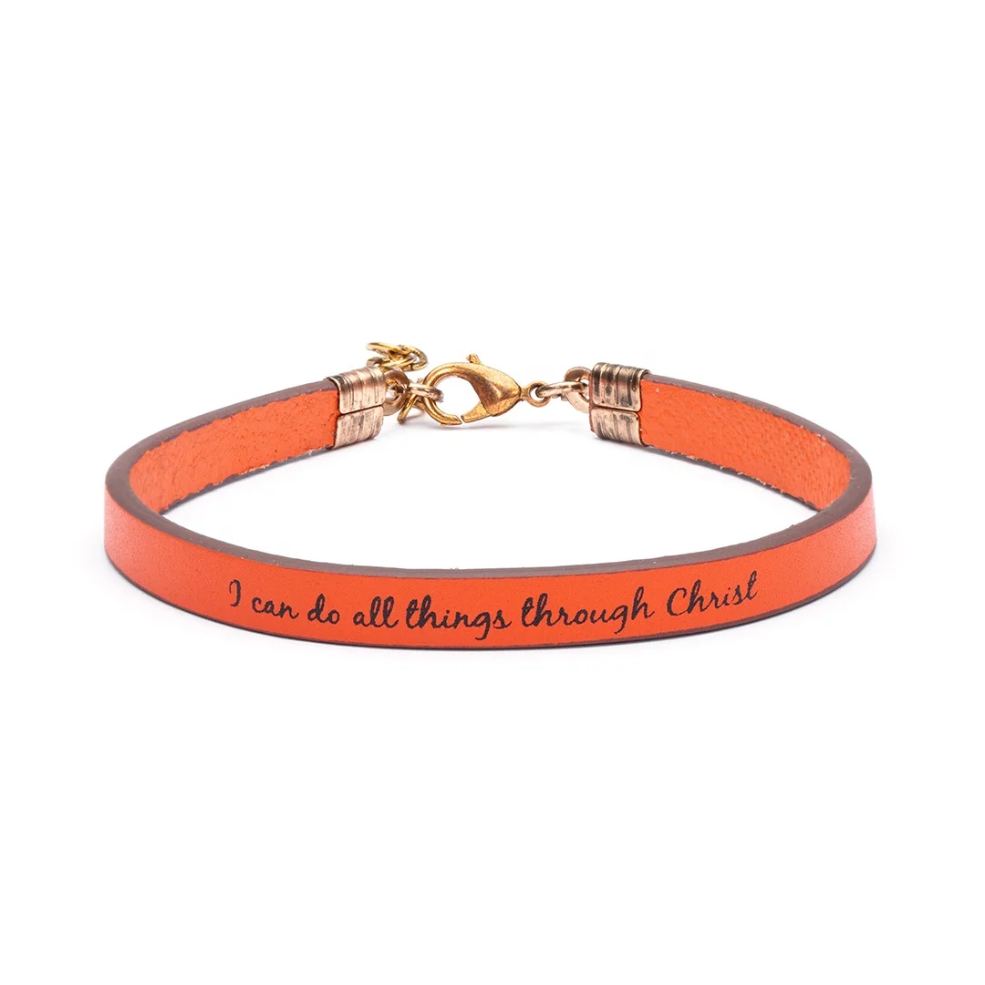 Joycuff Custom Color Leather Bracelets Jewelry 10 Colors Genuine Leather Laser Printed Message Bracelet