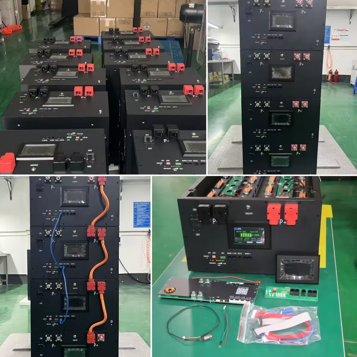 YIXIANG Customized 16pcs 48V 280Ah 304Ah With JK 200A BMS  Empty Diy Kit Box Lifepo4 Solar Energy Storage Battery