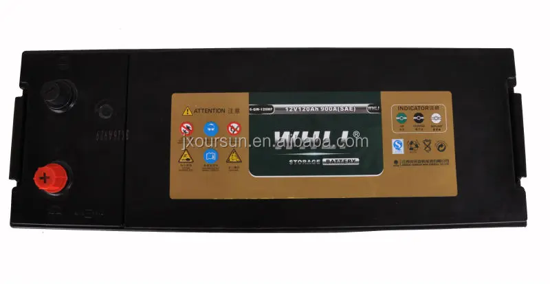 Factory bulk customized truck battery 12V 120AH OEM for car starting power