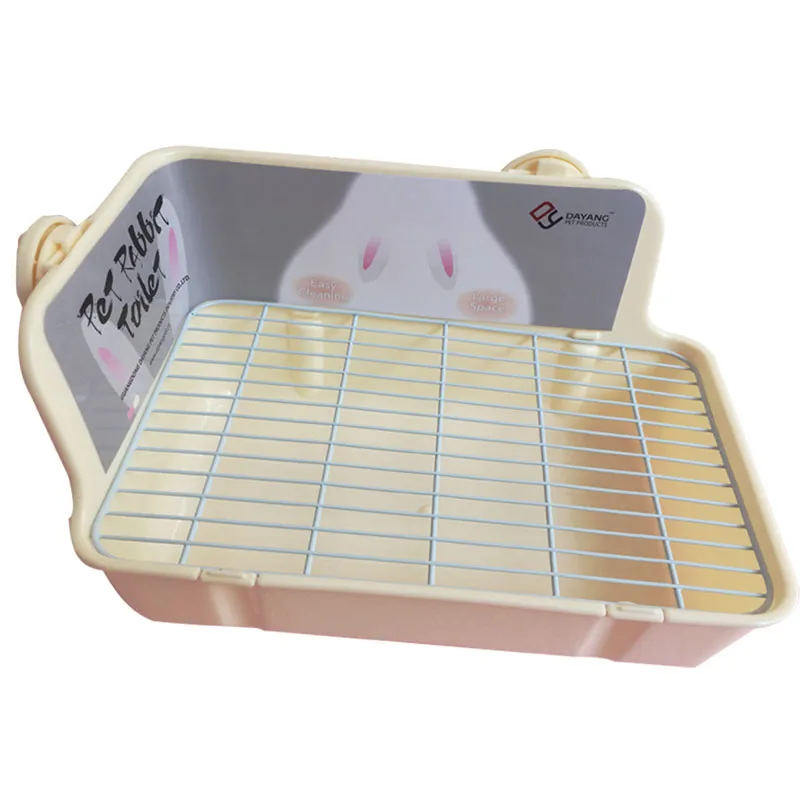 Hot Sale Pet Toilet Easy To Clean Rabbit Toilet Square for Rabbit Guinea Pig with Tray