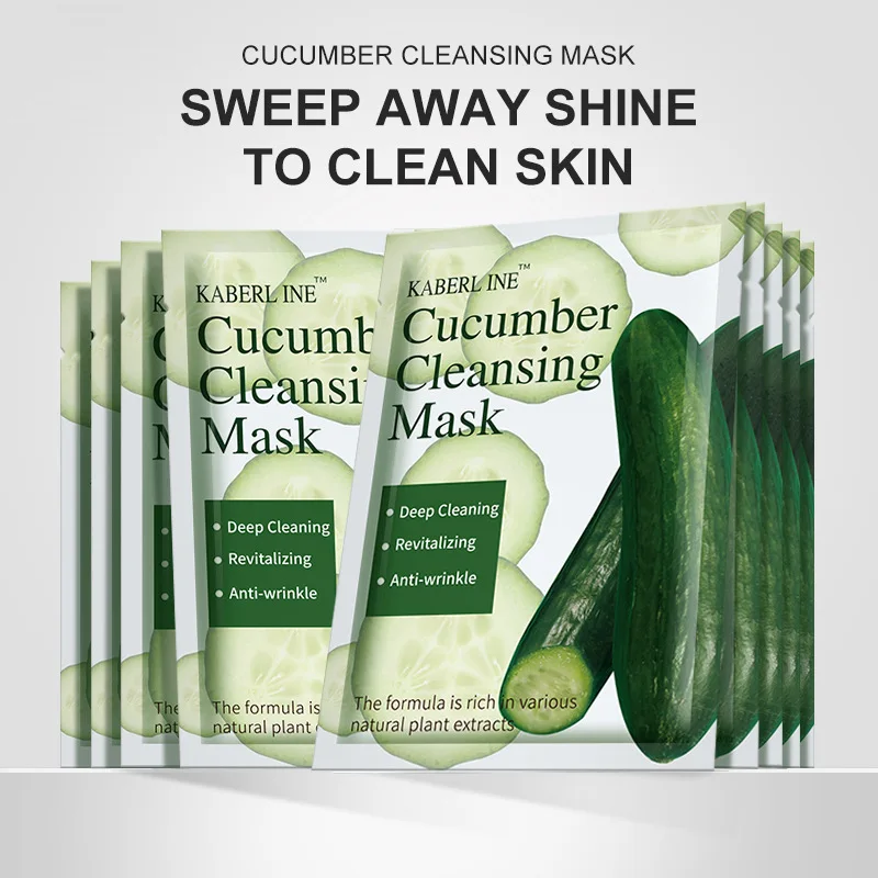 Natural Plant Cucumber Aloe Vera Avocado Extract Skin Care Moisturizing Korean Beauty Facial Sheet