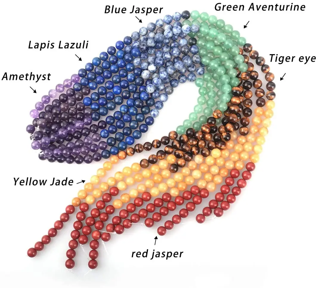 7 Chakra Waste Loose Beads Bulk Stone for Jewelry Making 4 6 8mm 10 12mm