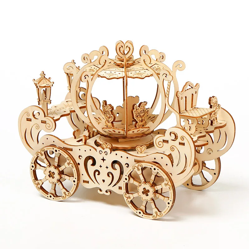 Manufacturers cross-border new 3D wooden jigsaw puzzle diy handmade ornaments toys