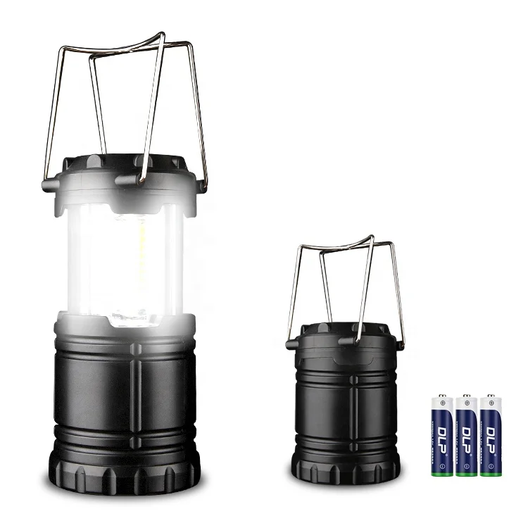 AA Battery COB LED Pop Up Camping Lantern Stretching Switch Portable Work Light Cold White Lamp 300 Lm Powerful Lantern