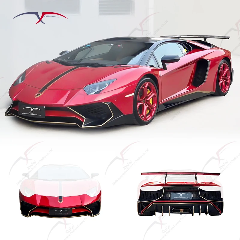 Подходит для Aventador 750SV передний бампер и задний из углеродного волокна украшения автомобиля аксессуары модификации