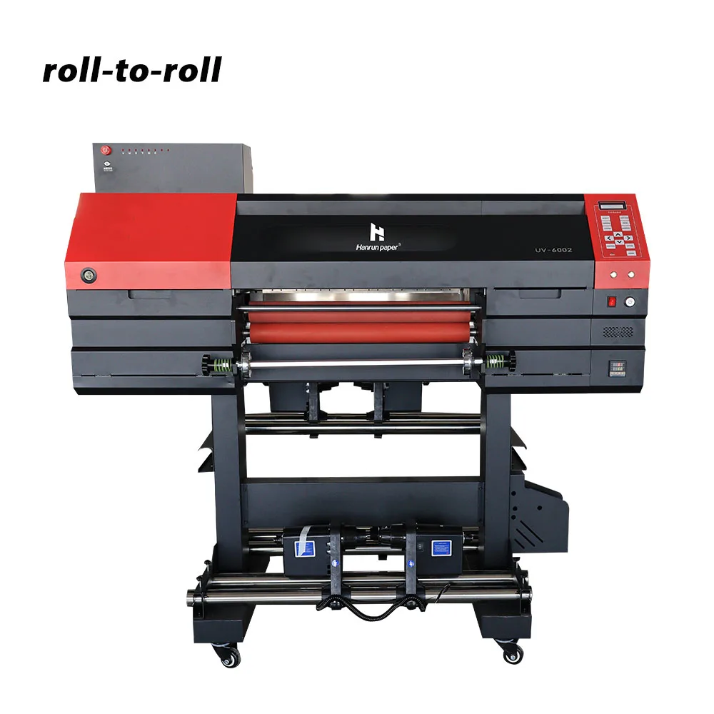 New roll to roll uv dtf sticker printer with 3 l1600 used for bottle metal leather wood