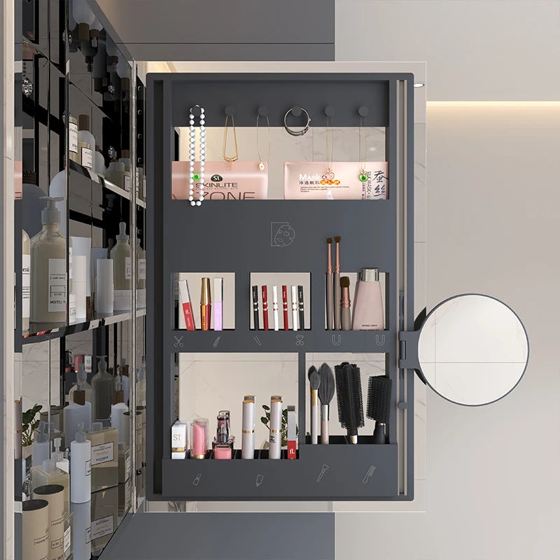 Best Selling Bathroom Vanity Stainless Steel Mirror Cabinet Standing Mirror Jewelry Cabinet Display Cabinet