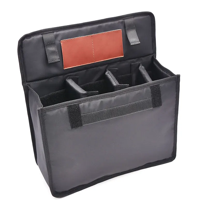 Vintage Custom Men Photographer Waterproof Waxed Canvas Leather Messenger Crossbody Dslr Camera Bag with  Removable Insert