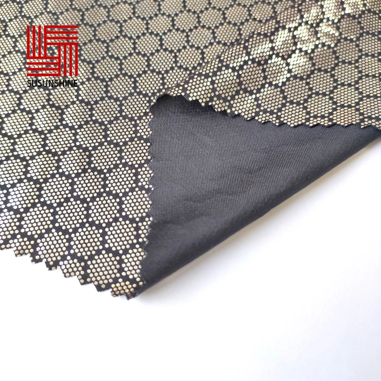 
polyester spandex 4way stretch light bronzing fabric 