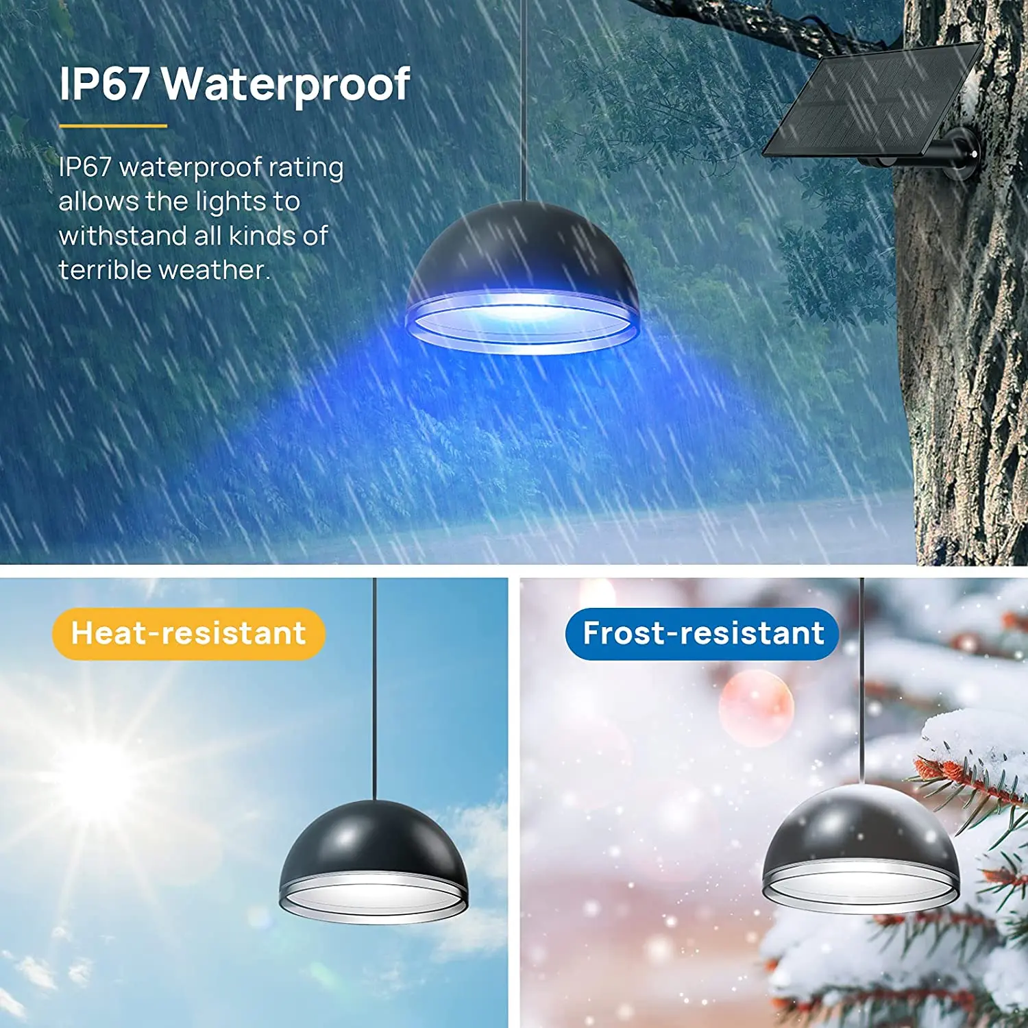 Multi-functional hanging shadow handle lantern lamp waterproof solar outdoor lighting patio decoration lights