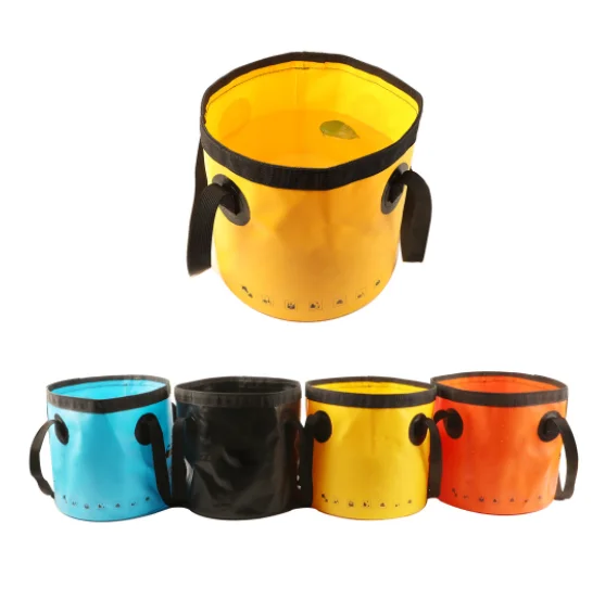 Good Selling Collapsible Bucket 500d pvc folding waterproof dry bag with handle for out door sports swimming dry bag fishing bag