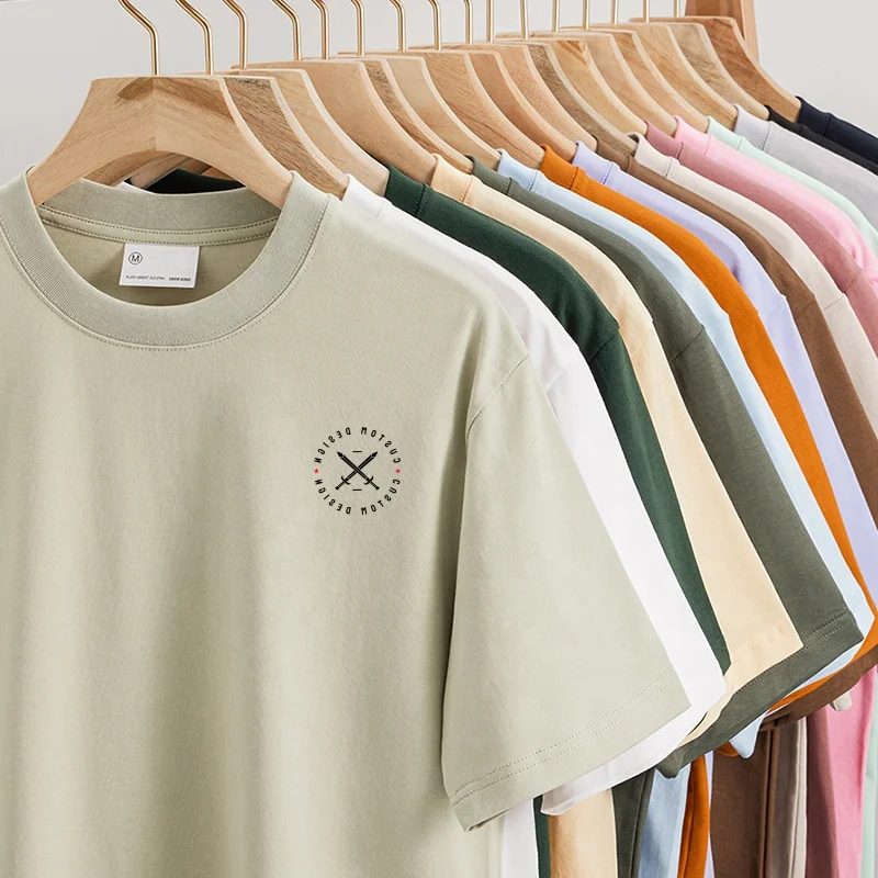 Custom Fashion Tee Shirt Plain High Quality 100% Cotton Casual Streetwear Oversized Men Custom Printing Blank T-shirt