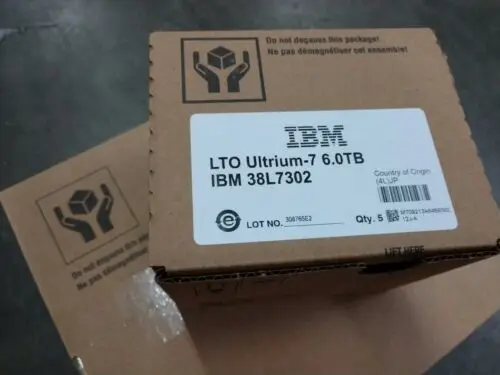 New I B M LTO7 Cartridge 38L7302 Ultrium-7 6.0TB-15TB 6T