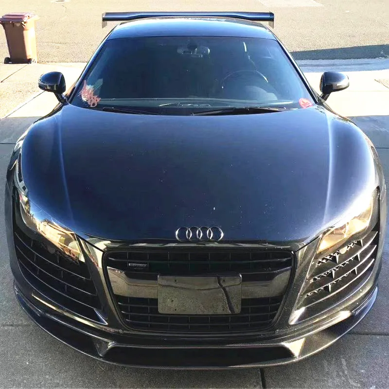R8 Front Splitter Front Bumper Chin Lip Spoiler For Audi R8 08-15 Carbon Fiber Body Kit
