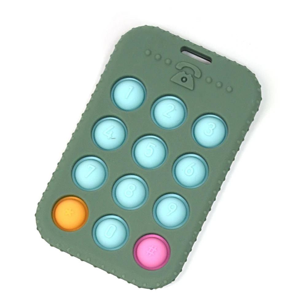 Wolife Original Design Bpa Free Food Grade Teething Toy Colorful Soft Safe Phone Module Baby Mini Silicone Teether