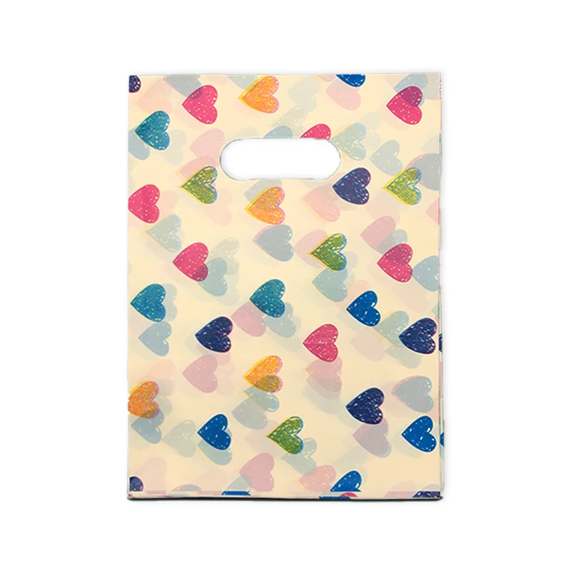 Custom Bag Color Confusion Plastic Portable Shopping Bag With Logos Clothing Packaging Bags