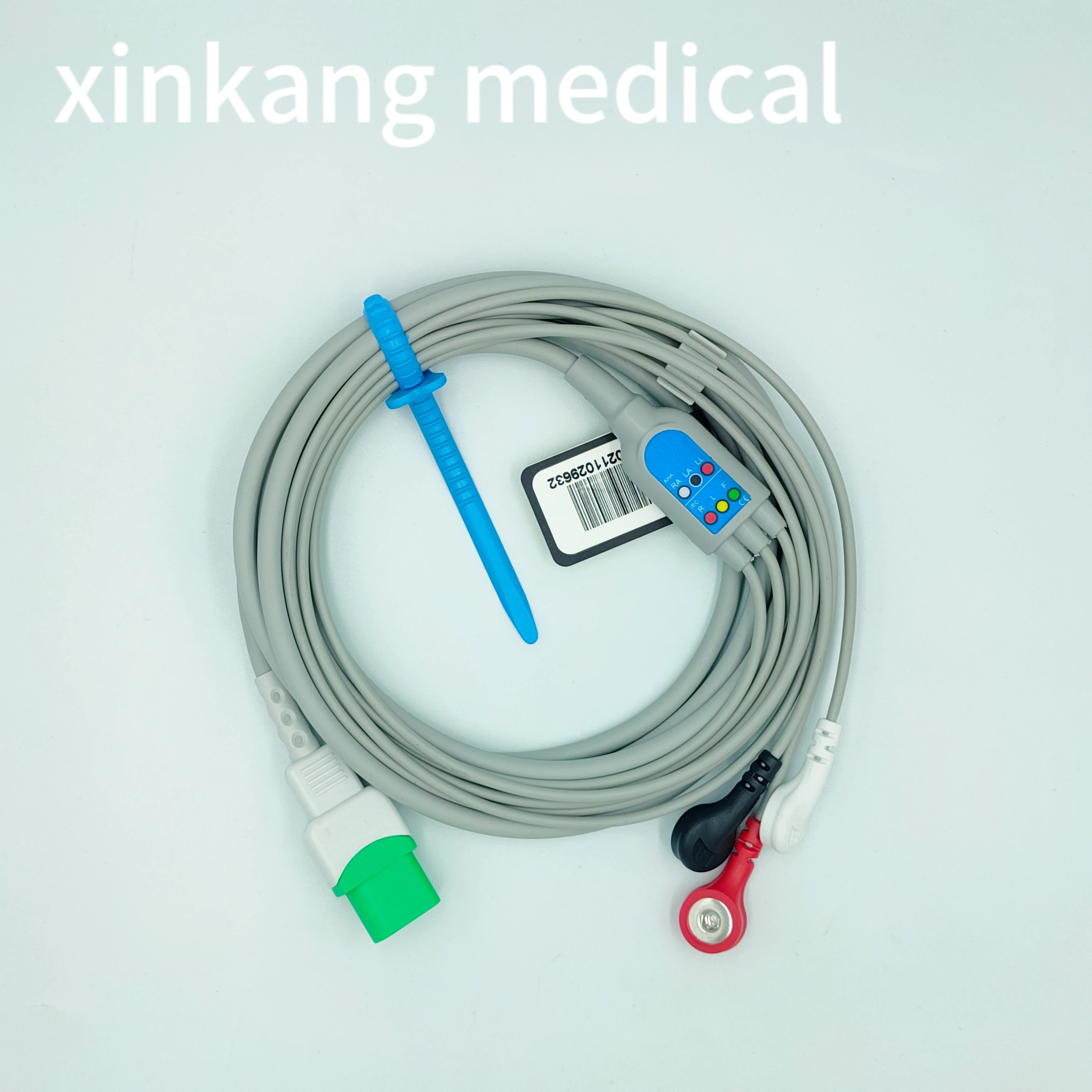 Hot Selling 12 Pin One Piece 3 Lead for ECG AHA snap ECG Cable Compatible DATASC OPE