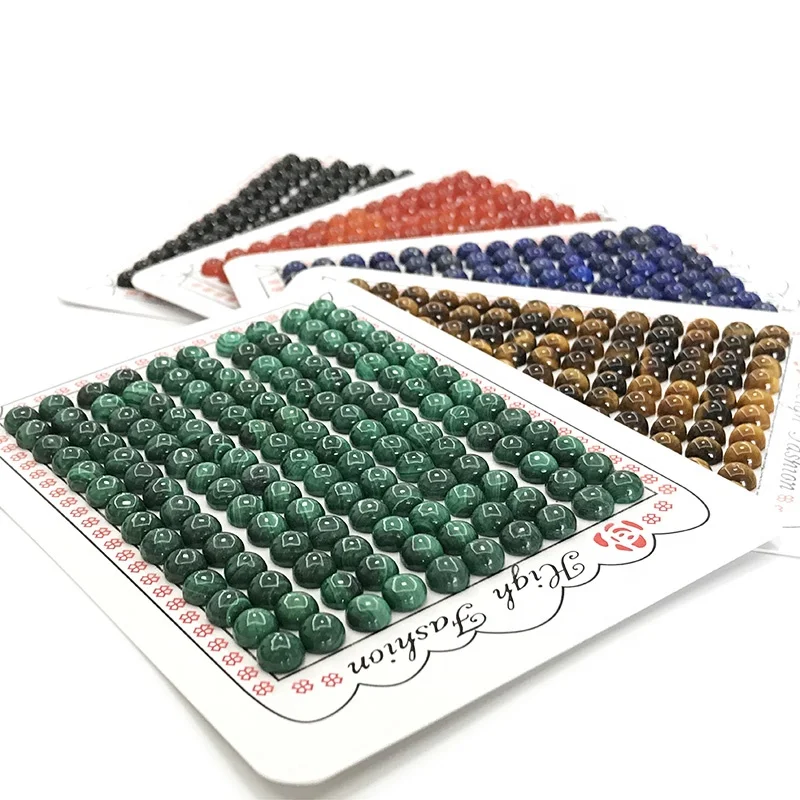 Natural Stones Cabochons 6mm Gemstone Loose Beads For Making Earrings