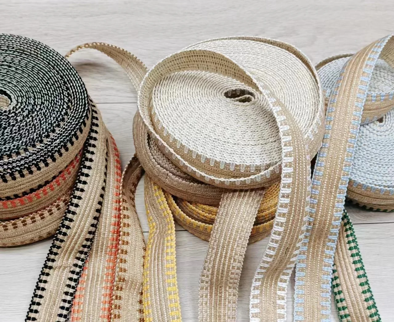 christmas artificial wholesale upholstery nylon braid leashes material linen tape Factory Custom colored braided rope