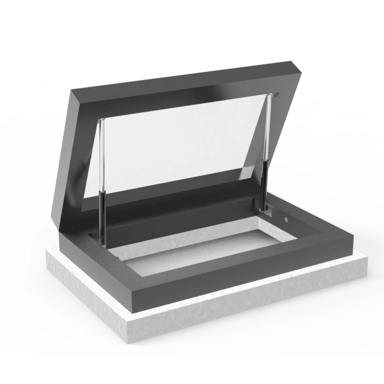 High quality aluminum alloy seamless welding of cambered frame stairway lighting and ventilation shaft skylight