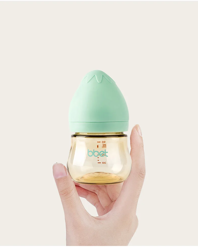 90 ml PPSU Baby Feeding Bottle Wide Neck with Streamlined Body for Infant baby milk bottle Food Grade and BPA Free Anti-choking