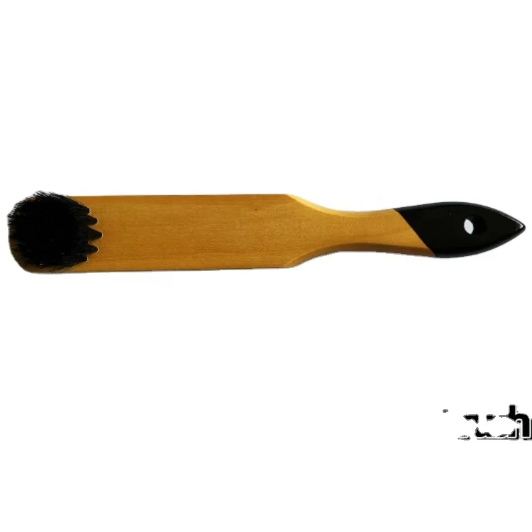 Factory Wholesale Double Sided Wooden Shoe Polish Sneaker Cleaning Multifunctional Soft Bristle Shoe Brush