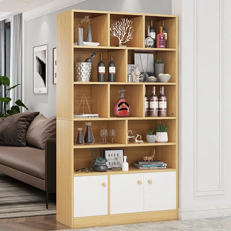 Wholesale Customized Hot Sale Panel Wooden Style Bookcase Simple Design Wooden Storage Bookcase