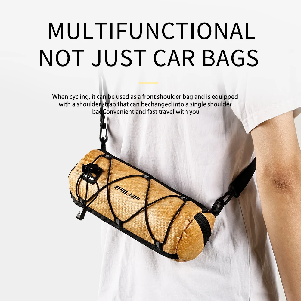 Multifunction Tyvek Waterproof Shoulder Pouch Bike Frame Bag Cycling Bicycle Front Handlebar Bag