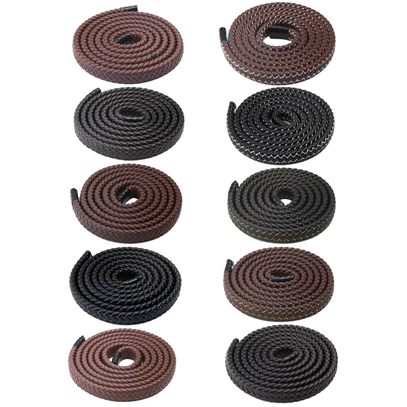 wholesale12mm Unisex Weave braided leather cord For Bracelet Necklace jewelry Making Supplies