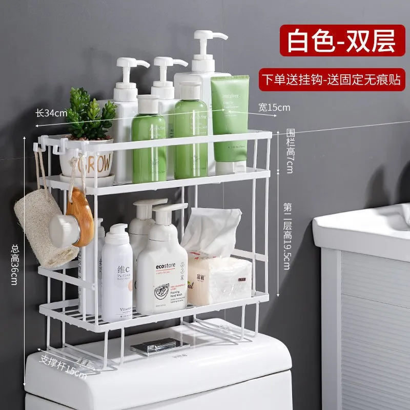 Stored Above The Toilet Shelf Free Of Perforation Shelf The Bathroom Toilet Placed On The Water Tank Bracket