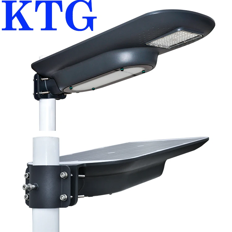 Aluminium solar LED street light with remote control 50w 60w 80w 100W 150W IP65 waterproof AIO street lamp with pole bracket