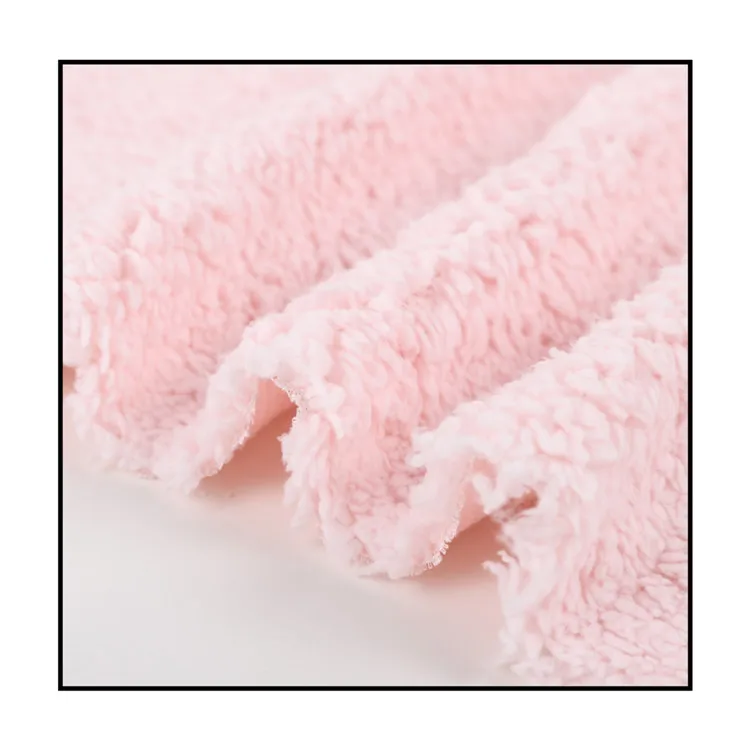 Shaoxing factory fashion tela sherpa fleece fabric for blanket