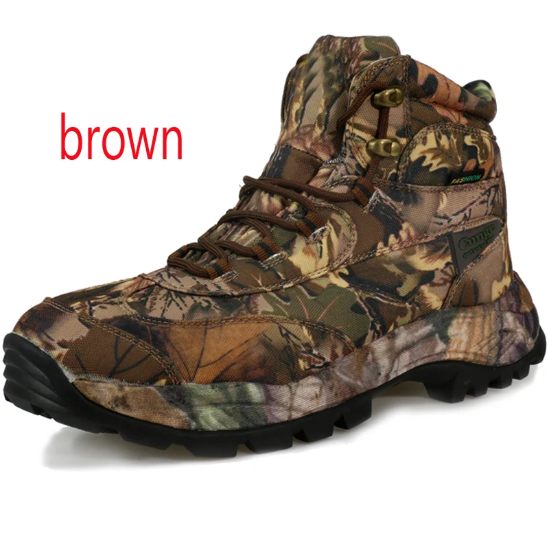 
Army Camo Hunting Boots with 100% waterproof Membrane Outdoor hiking boots Forest 