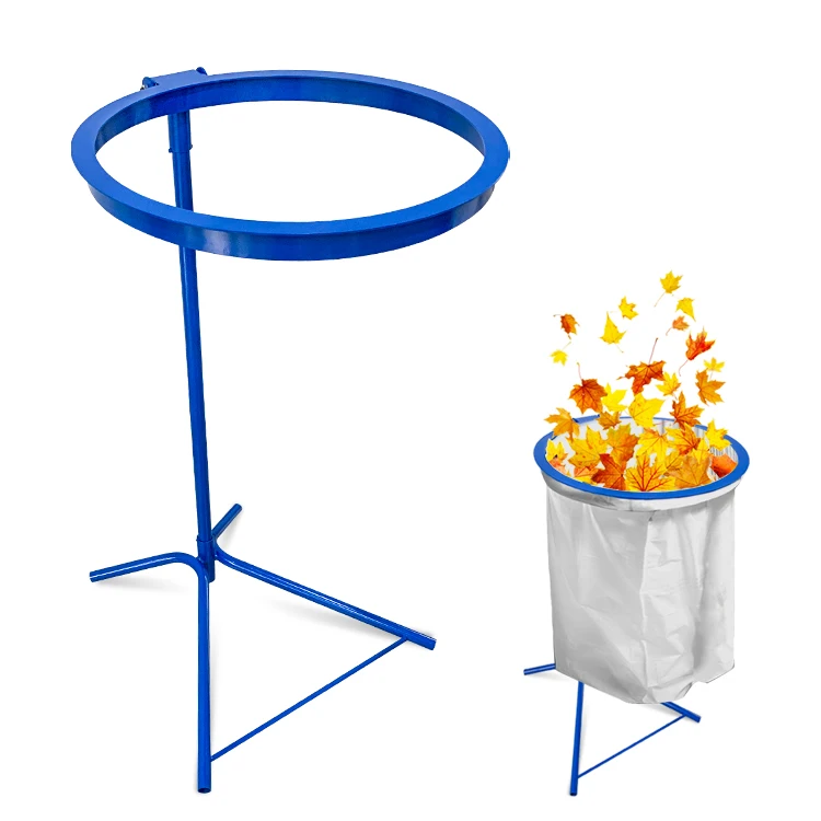 JH-Mech Bin Bag Holder in Steel Galvanised Trash Bag Holder with Wheels Portable Trash Bin Rack Garbage Bag Holder