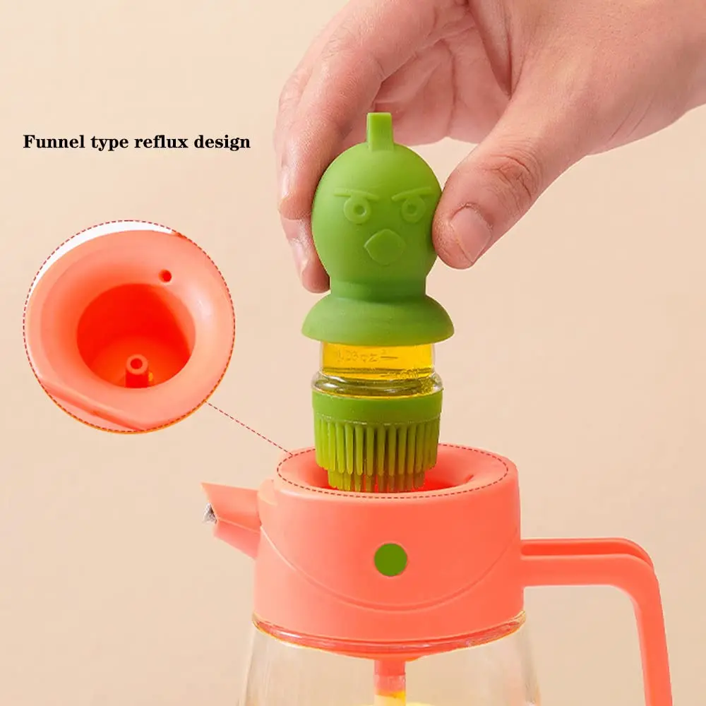 Multipurpose Wholesale Cute Birds Picture Design Lid Colorful 2-in-1 Oil Dispenser Bottle