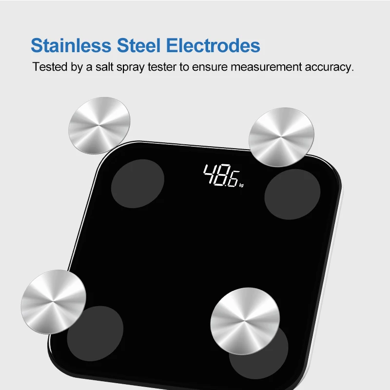 Human Digital Bathroom Personal Weight Balance 180kg Electronic Smart Digital Weighing Body Fat Scale