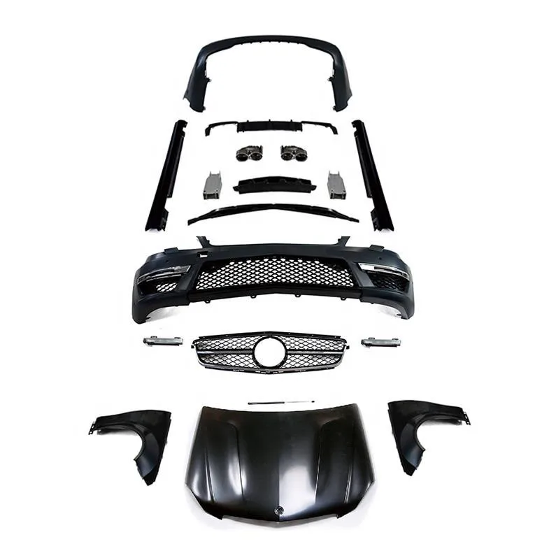 Full Set Front Bumper And Rear Bumper For 2006-2013 Mercedes C-Class W204 C63 Bumper Body Kits With Hood&Fender