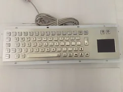 IP65 65 keys metal mechanical kiosk keyboard with touchpad or trackball