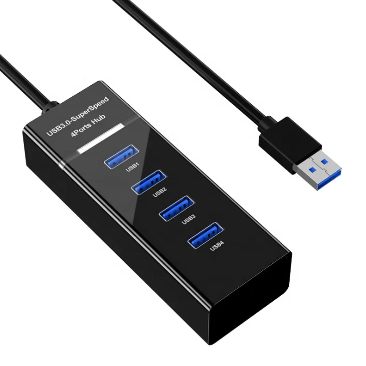 Горячая продажа USB 2 0 Супер скорость 4 порта концентратор со светодиодной индикацией для