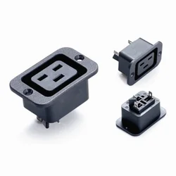 High quality IEC60320 C19 power socket with screw hole with certificate 16A250V female C19 power outlet for PDU UPS