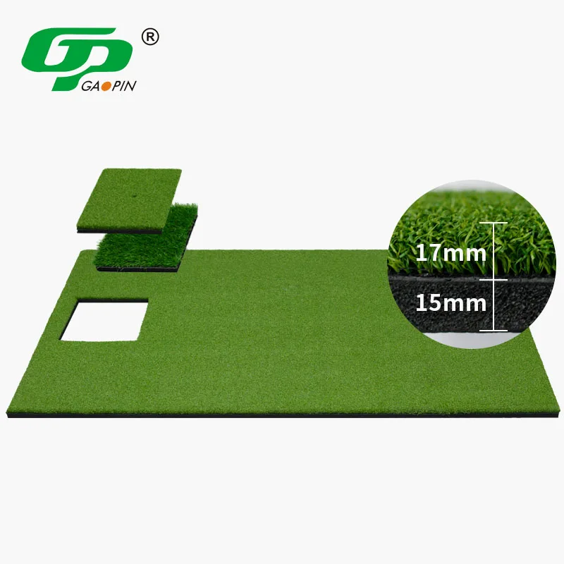 Premium Artificial Turf Interchangeable Inserts Nylon Grass Golf Practice Hitting Mat with Rubber Foam Padding Golf Mat Practice