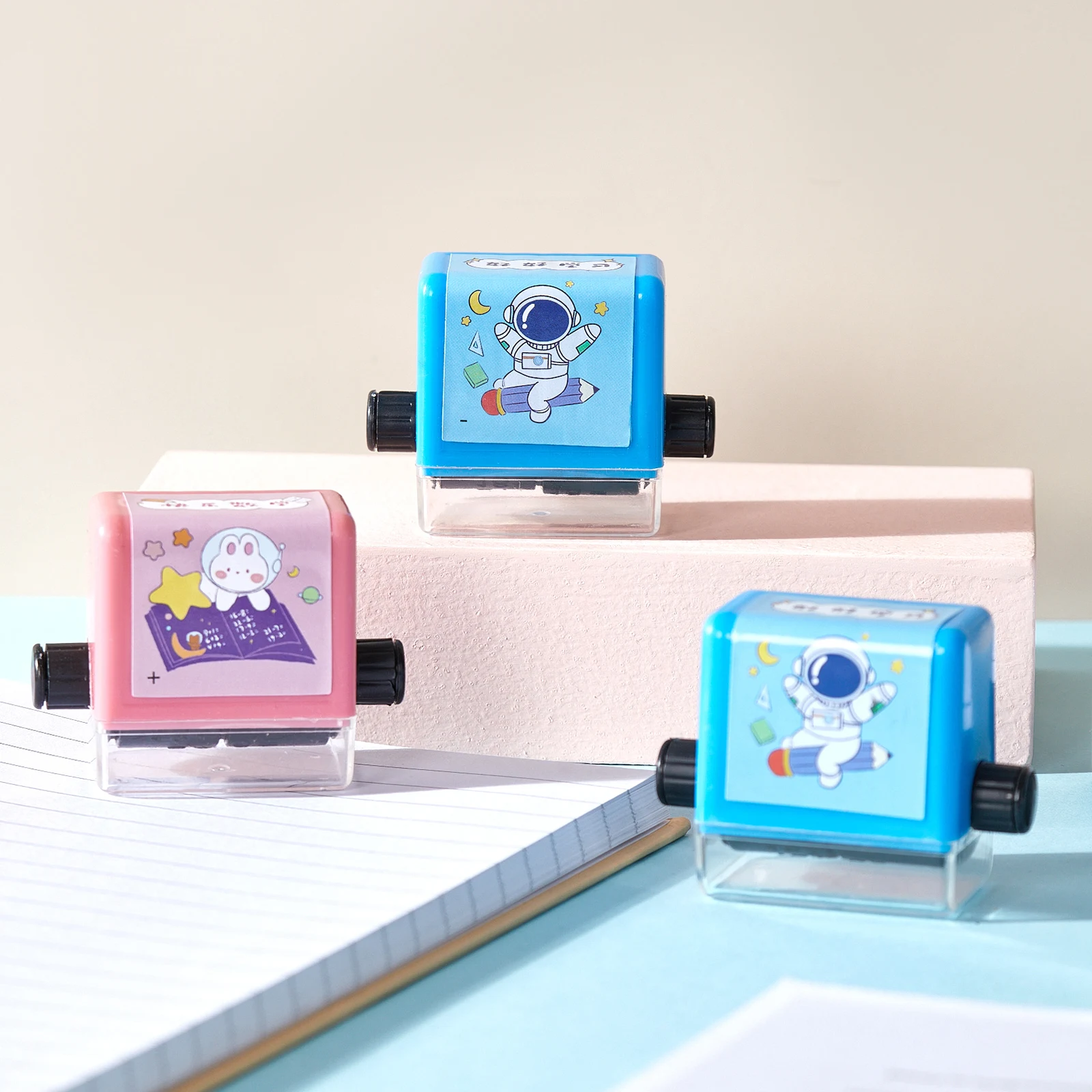 Best selling Math Stamps Tutoring Kids Learning Number Rolling Math Stamp