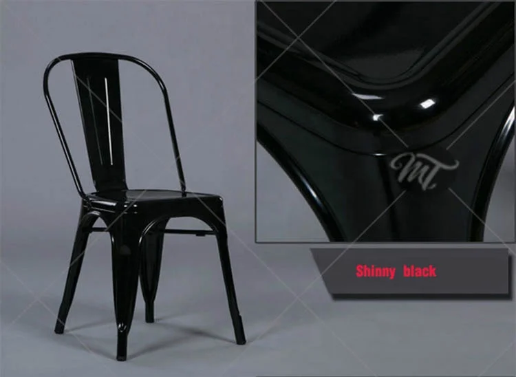 Vintage outdoor dining iron industrial bistro tolixs metal chair for cafe