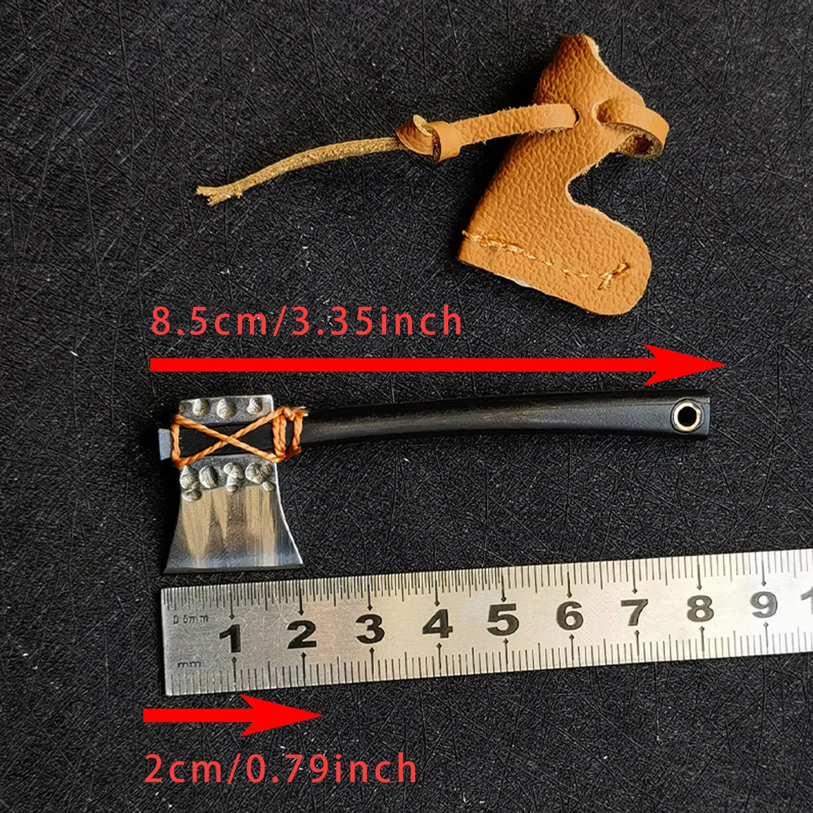 Portable Mini Micro AX Express Delivery Tool Fiberglass Handle Pocket Pendant for Playing with Micro Objects EDC Decoration