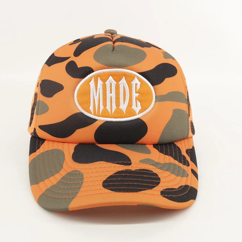 OEM 5 Panel Printed Logo Custom Foam Truck Mesh Cap 3d Puff Print Trucker Hat