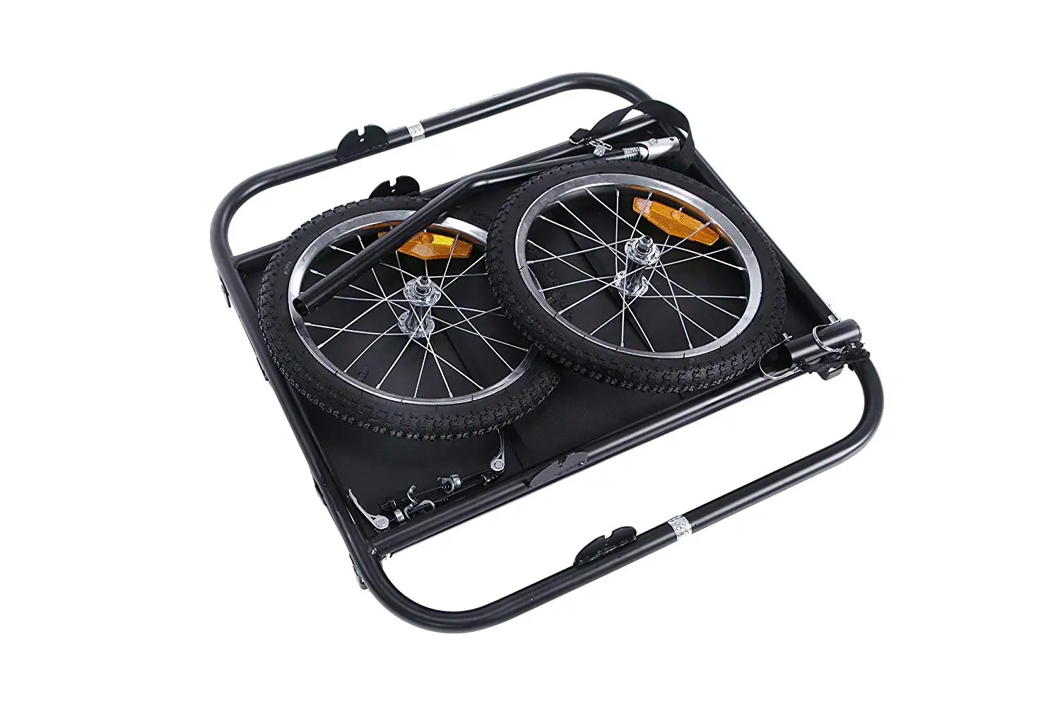 Bike Trailer Utility Cart and Bike Trailer Attachment Kit 88lb Capacity Towable Bike Cargo Wagon for Travel