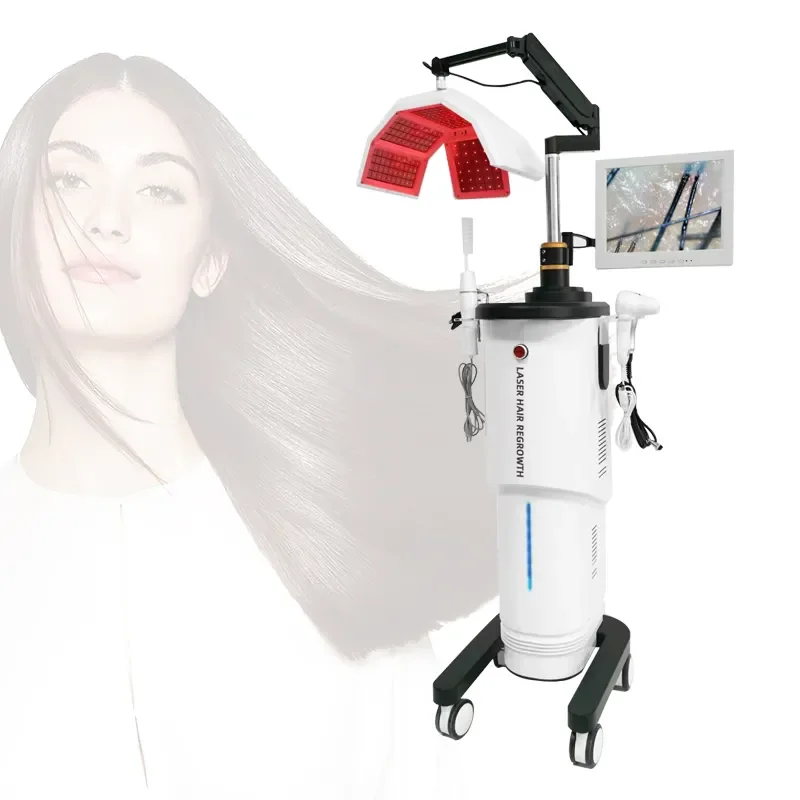 led photo dynamic therapy lamp pdt red/blue/yellow led light skin repair scalp treatment hair growth machine pdt