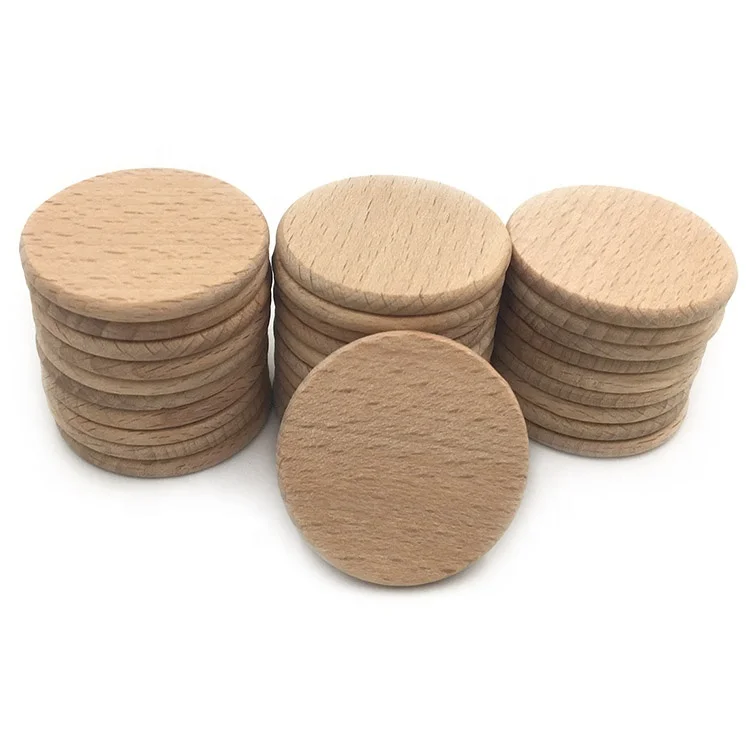 unique custom beech wood coins