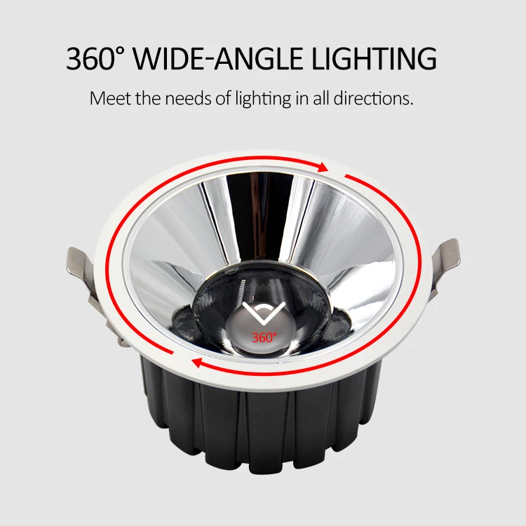 Best selling 12W Cutout Spotlight High Lumen COB Led Downlight To Warm Light