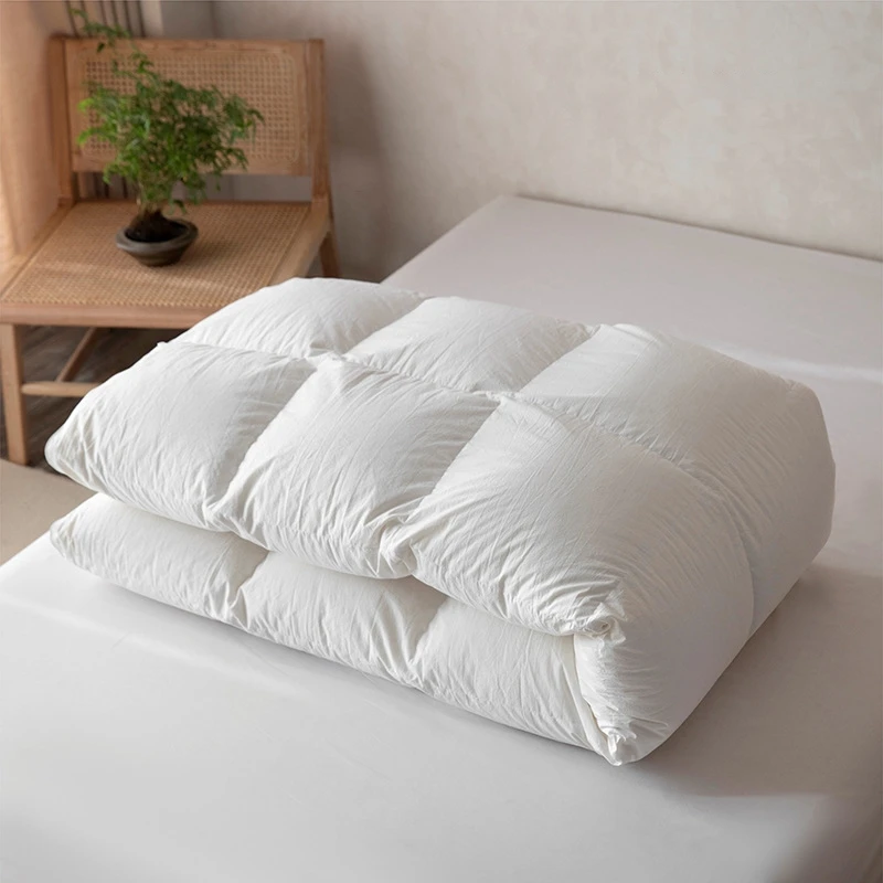 Best-selling White goose down duvet soft warm bedding set 100% cotton Ultra-Soft Skin-Friendly Breathable comfortable at home